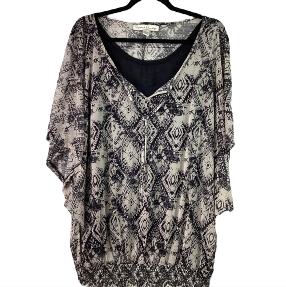 FRENCH LAUNDRY PLUS SIZE 2X TOP SPRING SUMMER BLOUSE GUC - Picture 1 of 13